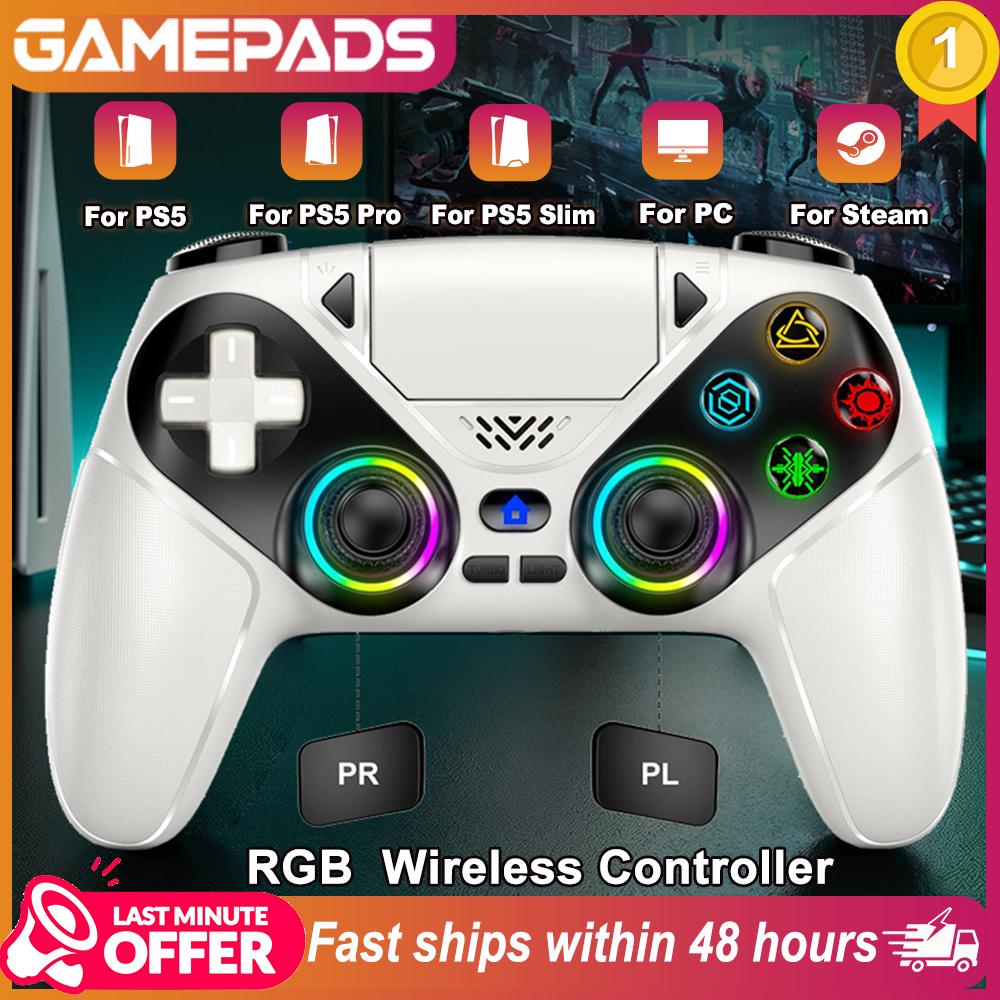 RGB Wireless Gamepad,For Playstation 5/PS5 Controller,With Turbo Dual Sense Vibrate Programming 3D Gaming Controller Console