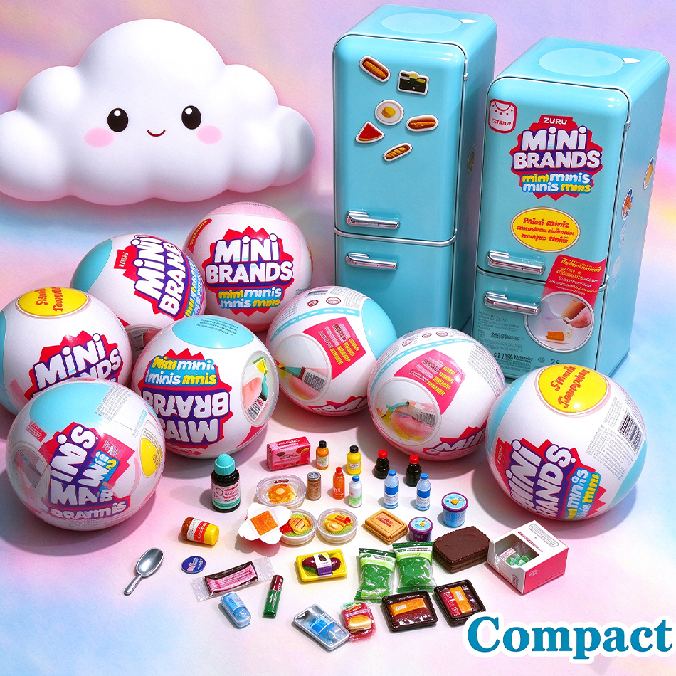 Mini Brand Capsule Toy Surprise Balls Mini Trinkets Series Blind Box Mini Accessory Food-Shaped Collectible Toy Rich Assortment