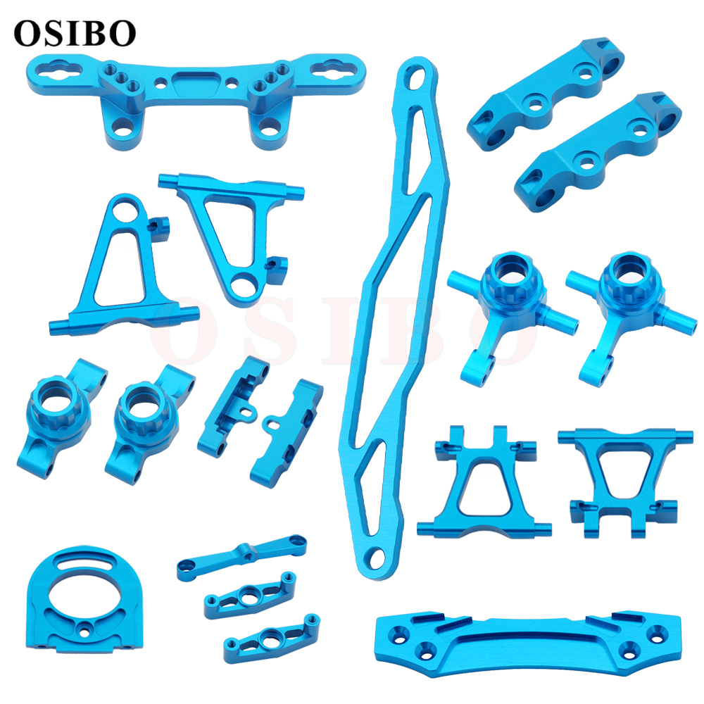 Full Set TAMIYA TT02 Metal Upgrade Parts Steering Cup Front Rear Arm Shock Absorber Mount Steering Rod For RC Car TT-02 Parts