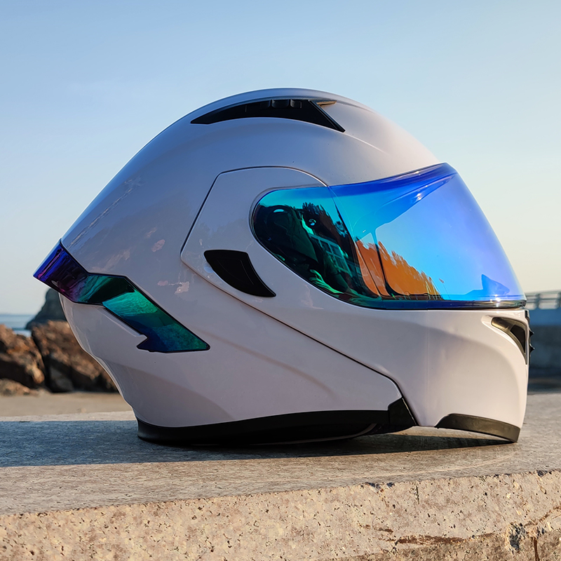 Motorcycle helmet full face racing motorbike helmet with Double sun visor Women man flip up moto helmets DOT capacete de moto