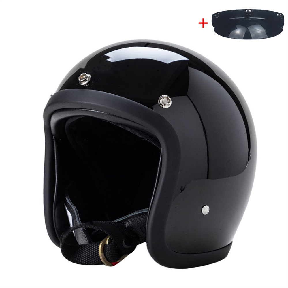 Vintage 500TX Open Face Motorcycle Helmet Retro Scooter Riding 3/4 Jet Casco Moto Capacete Japanese Korea Style BLD