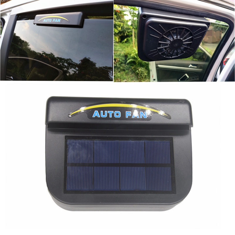 Auto Solar Powered Fan Portable Window Windshield Cooler Energy Saving Clean Air Exhaust Cooling Fan Window Ventilador Fan Acc