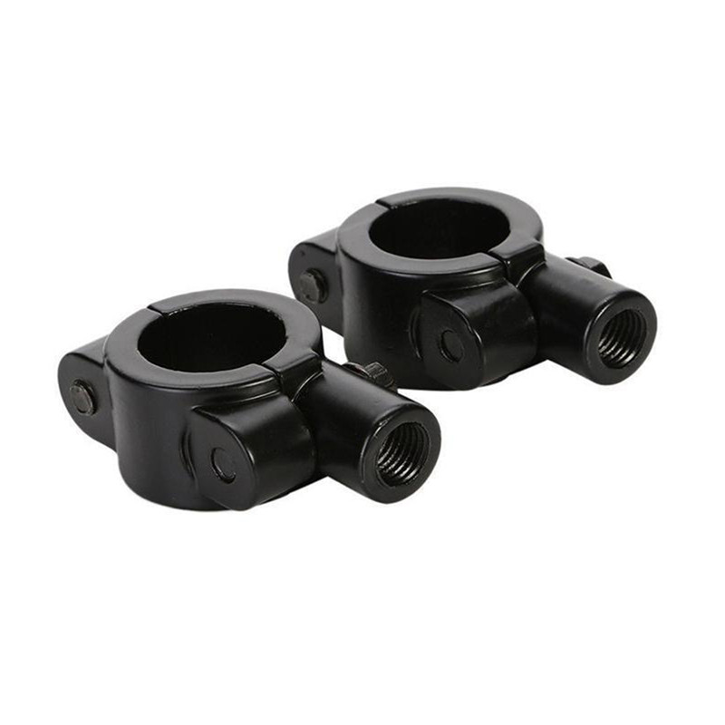1pcs 8mm 10mm 7/8" Black Aluminum Motorcycle Rearview Handlebar Mirror Mount Holder Adapter Clamp Base Universal