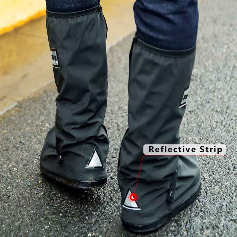 Reusable Motorcycle Scooter Dirt Bike Rain Shoes Cover Non-Slip Boot Covers Unisex Bicycle Shoes Protectors For Rainy Snowy Day