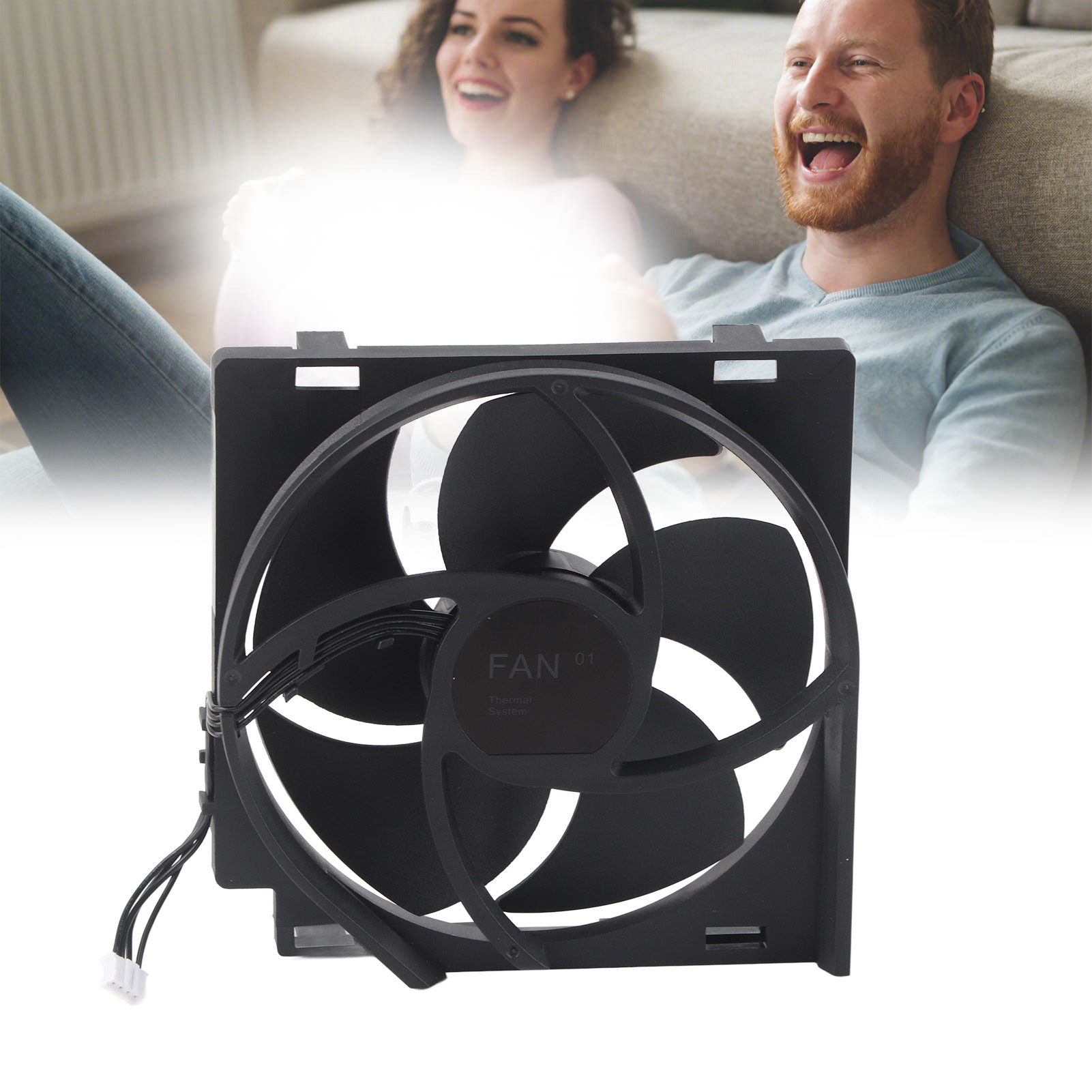 Game Controller Accessory Game Internal Cooling Fan 4 Pin Power Connection Replacement Game Console Built in Fan for Series S