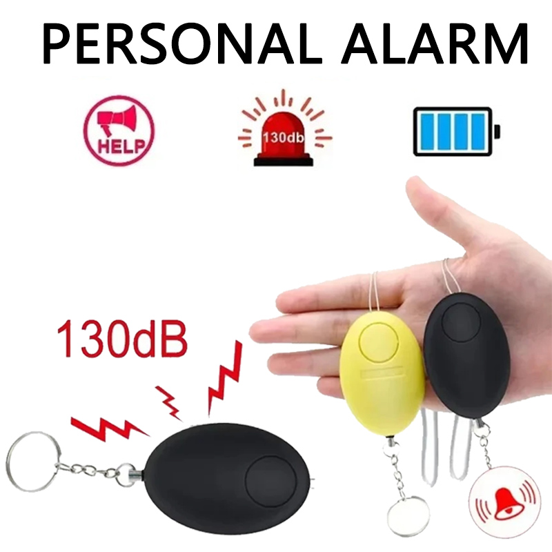Cheap Self Defense Alarm 130dB Egg Shape Girl Women Security Protect Alert Personal Safety Scream Loud Keychain Emergency Alarm