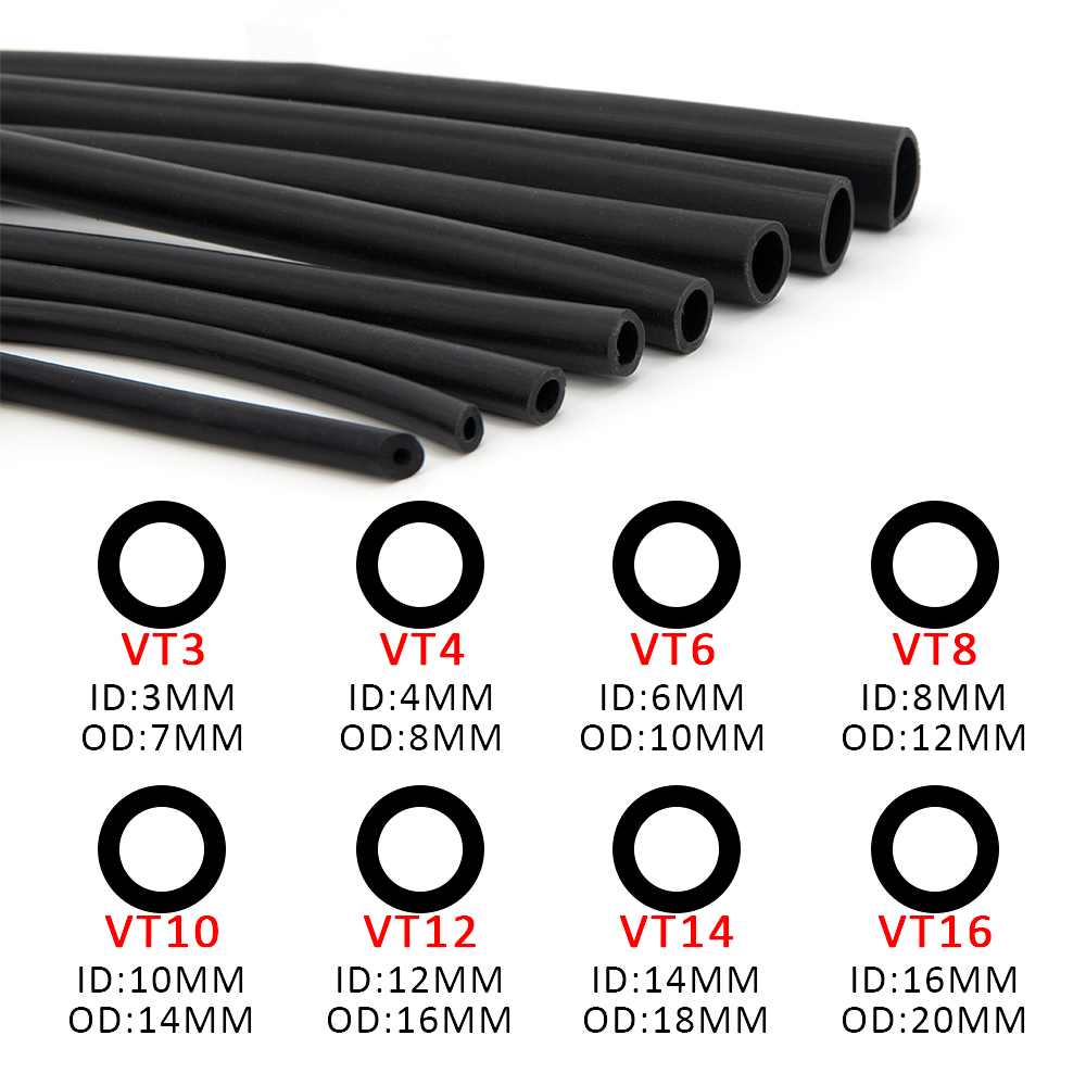 Universal 3/4/6/8/10/12/14mm Auto Motorcycle Vacuum Silicone Hose Racing Line Pipe Tube Gas Oil Hose Fuel Line Petrol Tube Pipe